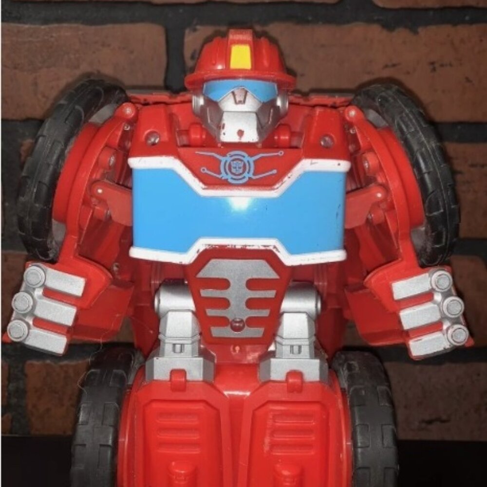Transformers Rescue Bots Flip Changers 8" Heatwave Rev & Go Playskool Heroes
